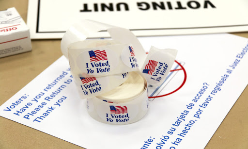 Roll of 'I Voted' stickers 