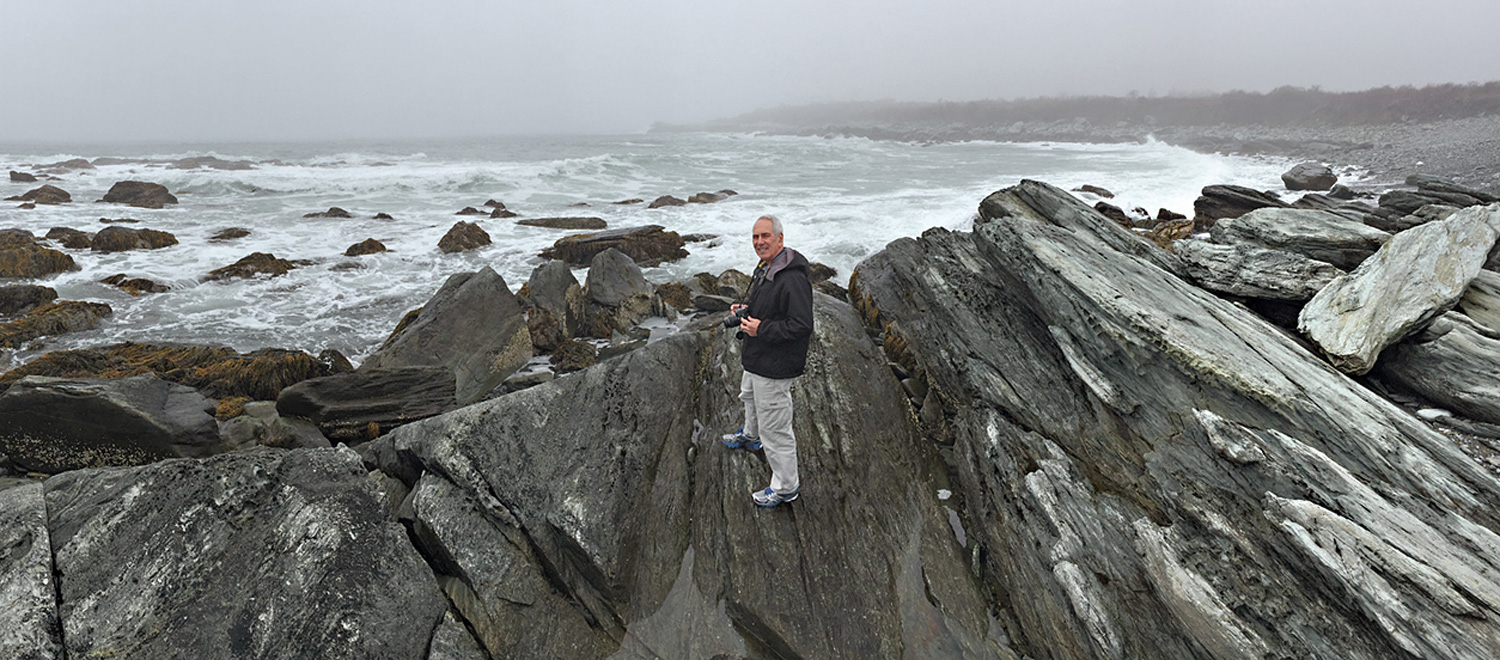 Ronald Filadelfo pictured on a rocky California coast