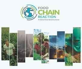 Food chain reaction designed logo