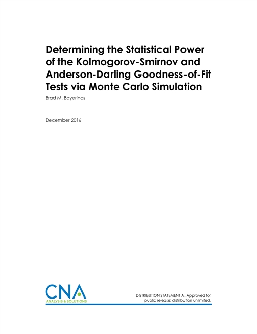 Determining the Statistical Power of the Kolmogorov Smirnov