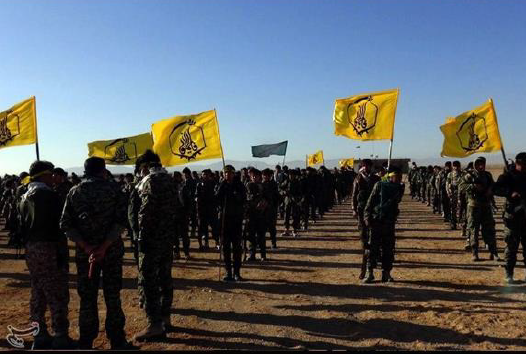 Liwa Fatemiyoun fighters during the Palmyra offensive (December 2016)