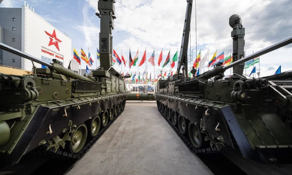 Two Tanks at International Military-Technical Forum “Army-2020”, Patriot Exposition Center