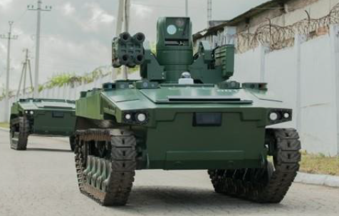 An AI-controlled armored vehicle in Russia