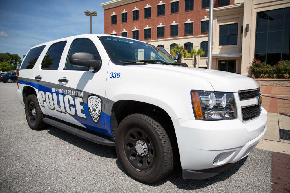 North Charleston South Caroline police vehicle parked at department headquarters