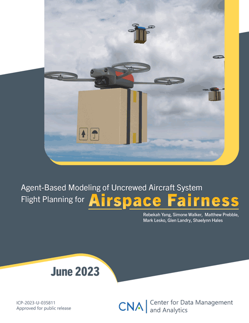 Drone Agent based Modeling Airspace Fairness