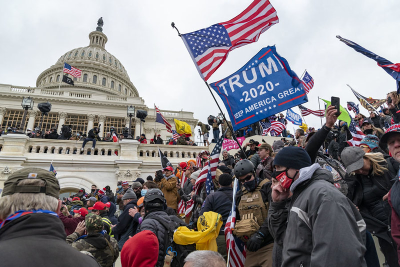 Rioters at the US Capitol on January 6, 2021