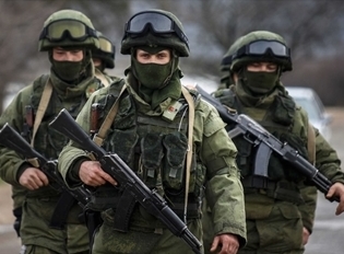 Three soldiers with guns