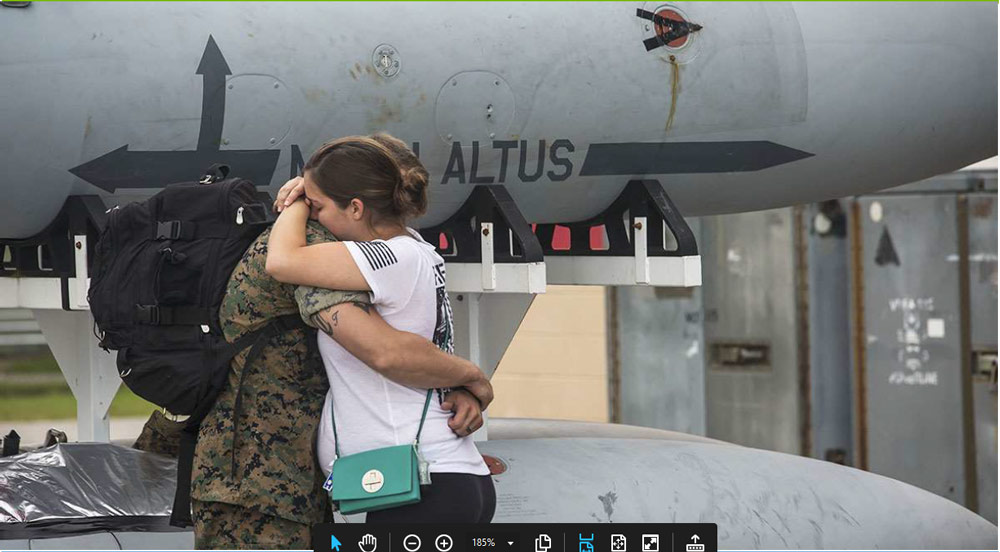 VMFA-115 departs for UDP. Photo taken from https://www.military.com/spouse/militaryspouse- appreciation-day.